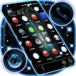 blue flame go theme android application logo